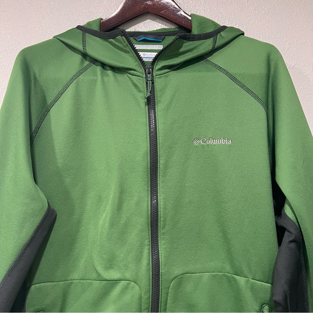 Columbia Hoodie Jacket Omni-Wick Stretch Camp Hiking Green Mens Size Large - Picture 2 of 9